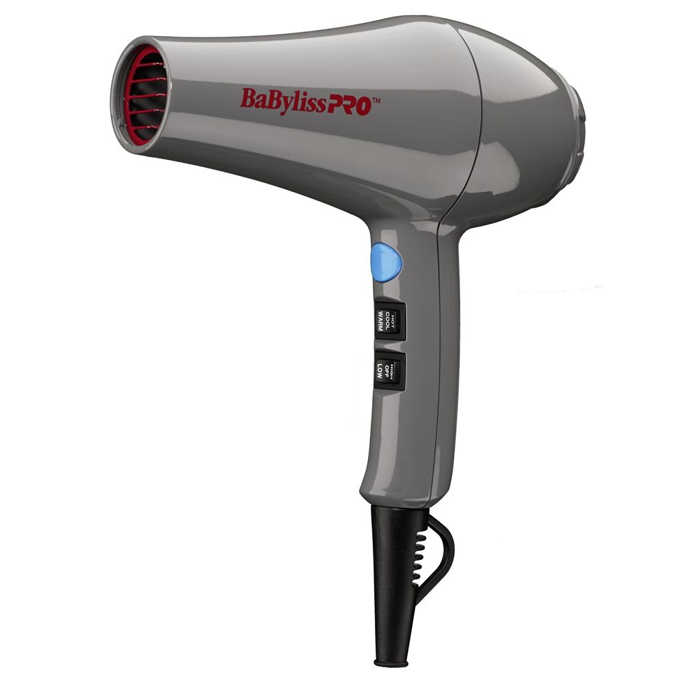 BaByliss® PRO Ionic Hair Dryer, 1875W, Grey and Red